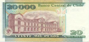 Chile, 20,000 Peso, P159a 8