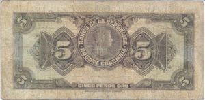 Colombia, 5 Peso Oro, P386c v2
