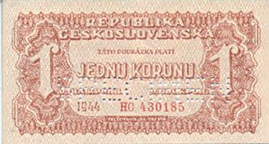 Czechoslovakia, 1 Koruna, P45s