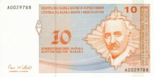 Bosnia and Herzegovina, 10 Convertible Mark, P64a