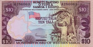 Western Samoa, 10 Tala, P22