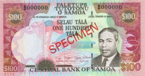 Samoa, 100 Tala, P37s