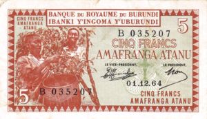 Burundi, 5 Franc, P8