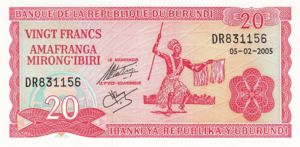 Burundi, 20 Franc, P27d v4