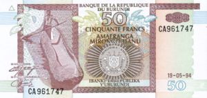 Burundi, 50 Franc, P36a