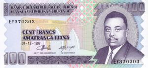 Burundi, 100 Franc, P37b