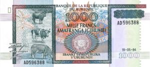 Burundi, 1,000 Franc, P39a