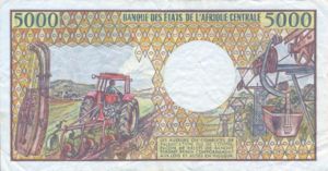 Gabon, 5,000 Franc, P6b