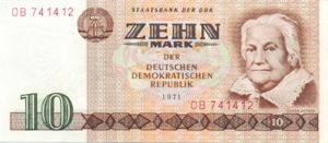 Germany - Democratic Republic, 10 Mark, P28a