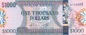 Guyana, 1,000 Dollar, P37b