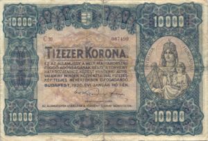 Hungary, 10,000 Korona, P68
