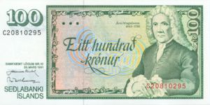 Iceland, 100 Krone, P50a Sign.1