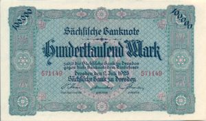 German States, 100,000 Mark, S960
