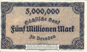 German States, 5,000,000 Mark, S964