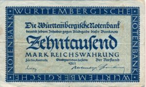 German States, 10,000 Mark, S982