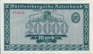 German States, 20,000 Mark, S983