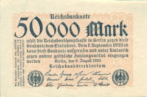 Germany, 50,000 Mark, P99