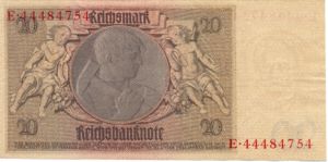 Germany, 20 Reichsmark, P181a M