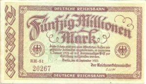 Germany, 50,000,000 Mark, S1016 RH-51
