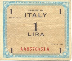 Italy, 1 Lira, M10a
