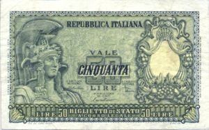 Italy, 50 Lira, P91b