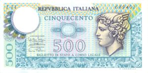 Italy, 500 Lira, P94 v1