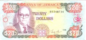 Jamaica, 20 Dollar, P72b v1