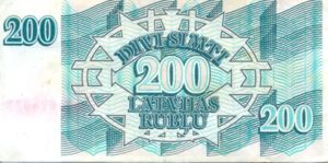 Latvia, 200 Ruble, P41