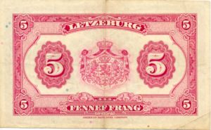 Luxembourg, 5 Franc, P43b