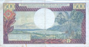 Madagascar, 100/500 Ariary/Franc, P58a