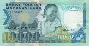 Madagascar, 2000/10000 Ariary/Franc, P70a