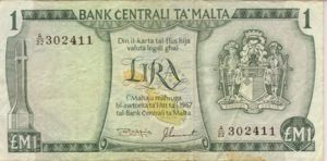 Malta, 1 Lira, P31d