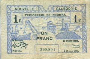 New Caledonia, 1 Franc, P55a
