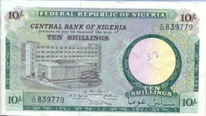 Nigeria, 10 Shilling, P7