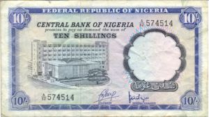 Nigeria, 10 Shilling, P11a