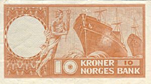 Norway, 10 Krone, P31a
