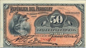 Paraguay, 50 Centavo, P105b