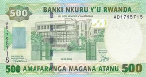 Rwanda, 500 Franc, P30 v2