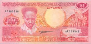 Suriname, 10 Gulden, P131b