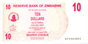 Zimbabwe, 10 Dollar, P39, RBZ B30a