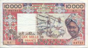 West African States, 10,000 Franc, P209Ba