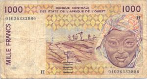 West African States, 1,000 Franc, P611HNew