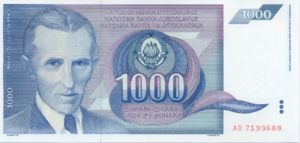 Yugoslavia, 1,000 Dinar, P110