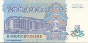 Zaire, 200,000 Zaire, P42a