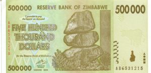 Zimbabwe, 500,000 Dollar, P76b