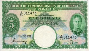Malaya, 5 Dollar, P12
