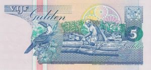 Suriname, 5 Gulden, P136b v2