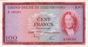 Luxembourg, 100 Franc, P52a