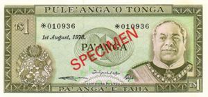 Tonga, 1 PaAnga, CS1