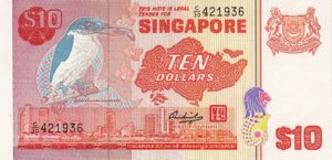 Singapore, 10 Dollar, P11b